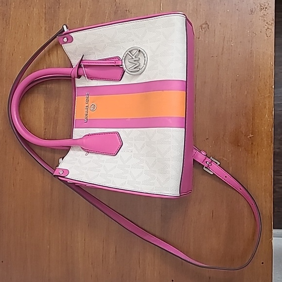 Michael Kors Marilyn MK Monogram Logo Womens Satchel Crossbody Tote Purse Small - Picture 3 of 16